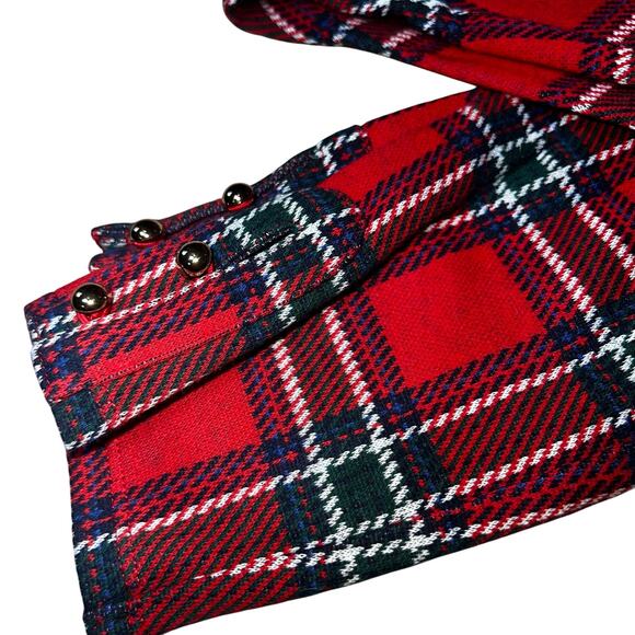 Janie and Jack tartan christmas red plaid girls cotton leggings/pants sz 7 new - Picture 8 of 8